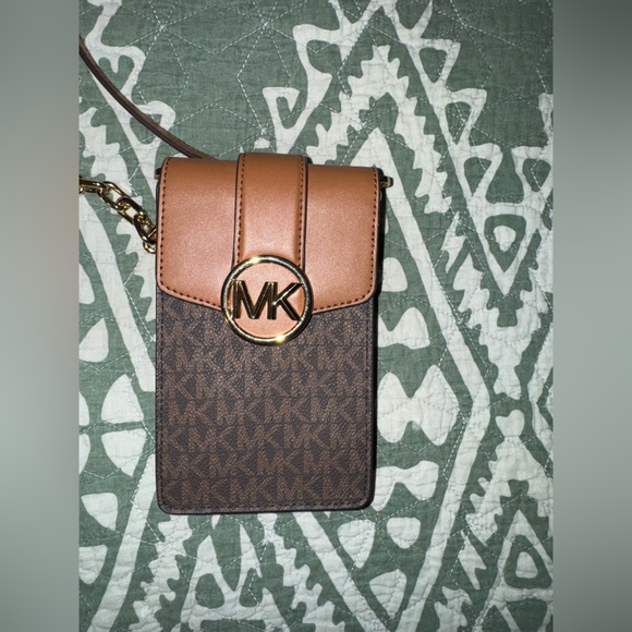 Michael Kors Tan and Brown Phone Crossbody - Picture 3 of 6